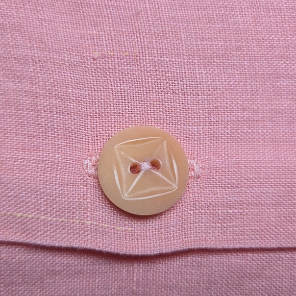 Flax By Jeanne Engelhart Linen Short Sleeved Button Down Shirt NWOT - Picture 3 of 11